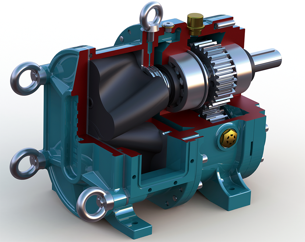 羅德橡膠包覆凸輪轉子泵內部構成20180419