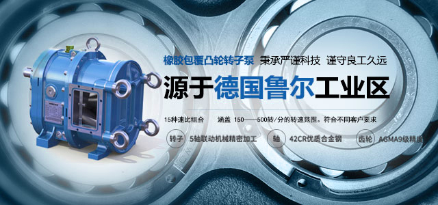 源于德國魯爾工業區的彈性體包覆凸輪轉子泵. 秉承嚴謹科技，謹守良工久遠